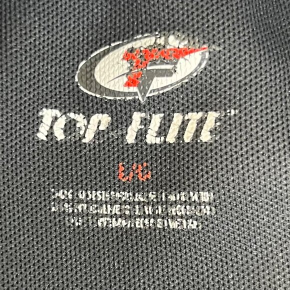 Top Flight Golf Polo Shirt Mens Large Black Short Sleeves - Picture 5 of 6